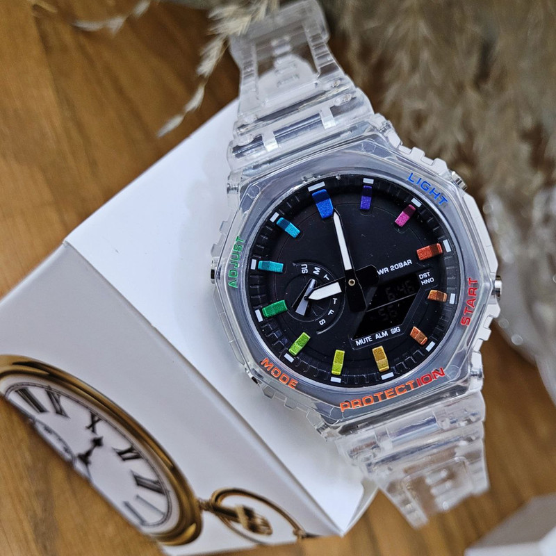 ساعت مچی عقربه‌ای مردانه مدل پمپی دوزمانه