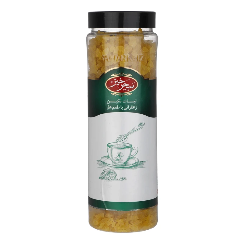 نبات نگین زعفرانی با طعم هل سحرخیز - 500 گرم