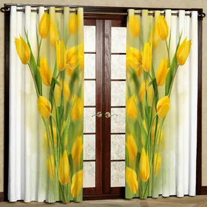 پرده مدل گل لاله مخمل پانچی کد 1955 سایز 200x140 سانتی متر