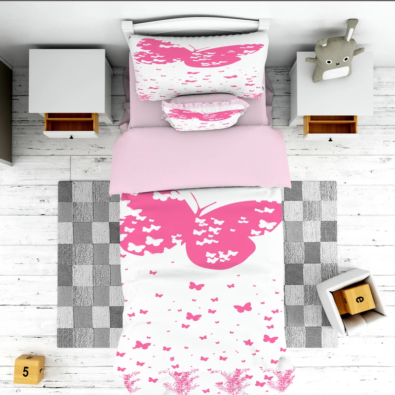 سرویس روتختی مدل پروانه 4777 تک نفره 5 تکه