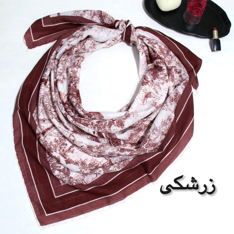 روسری زنانه مدل نخی مزونی دور دست دوز کد ana-8002