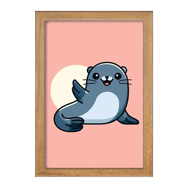 تابلو خندالو مدل حیوانات آبزی شیر دریایی کد 28161