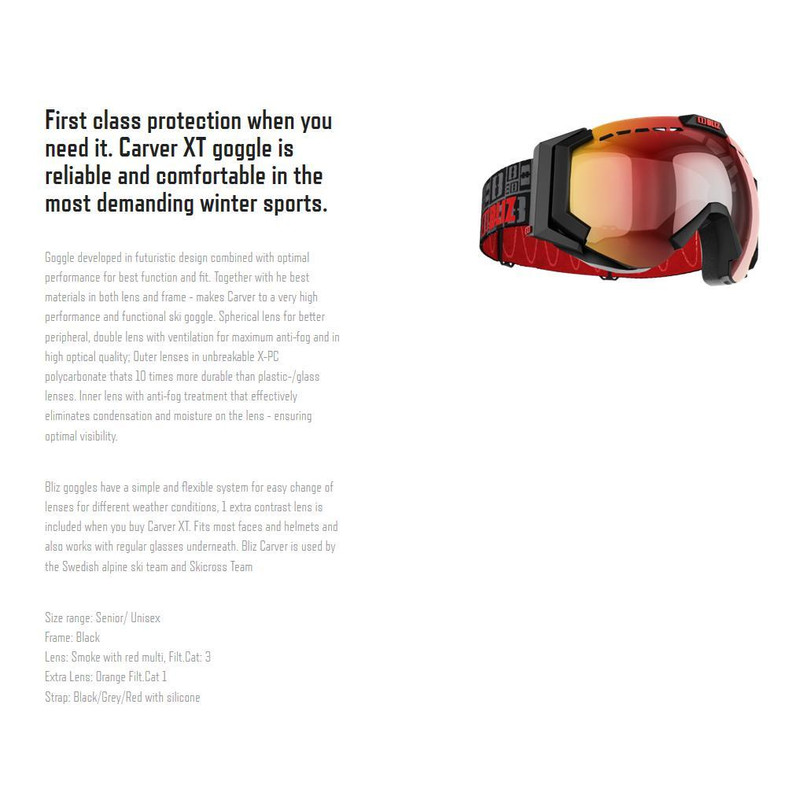 عینک اسکی بلیز سری Carver XT مدل 36125-14