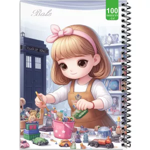 دفتر نقاشی 100 برگ بله طرح فانتزی دخترانه کد A4-N524