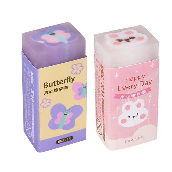 پاک کن مدل کیوت فانتزی مغزدار کد 1783 مجموعه دو عددی