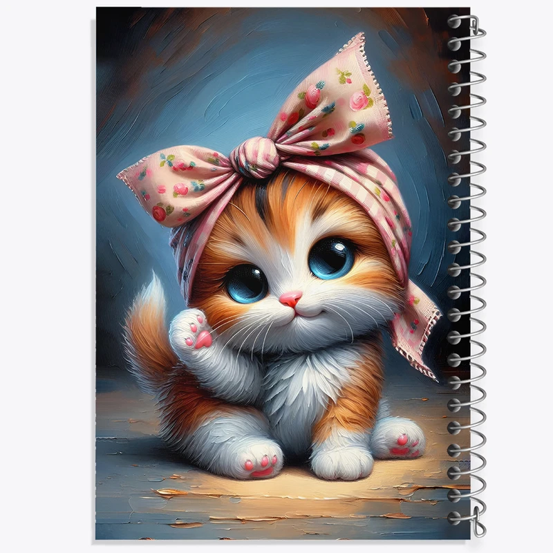 دفتر لیست خرید 50 برگ خندالو طرح گربه کیوت کد N5136