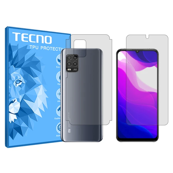 محافظ صفحه نمایش شفاف تکنو مدل HyGEL مناسب برای گوشی موبایل شیائومی Mi 10 Lite 5G به همراه محافظ پشت گوشی