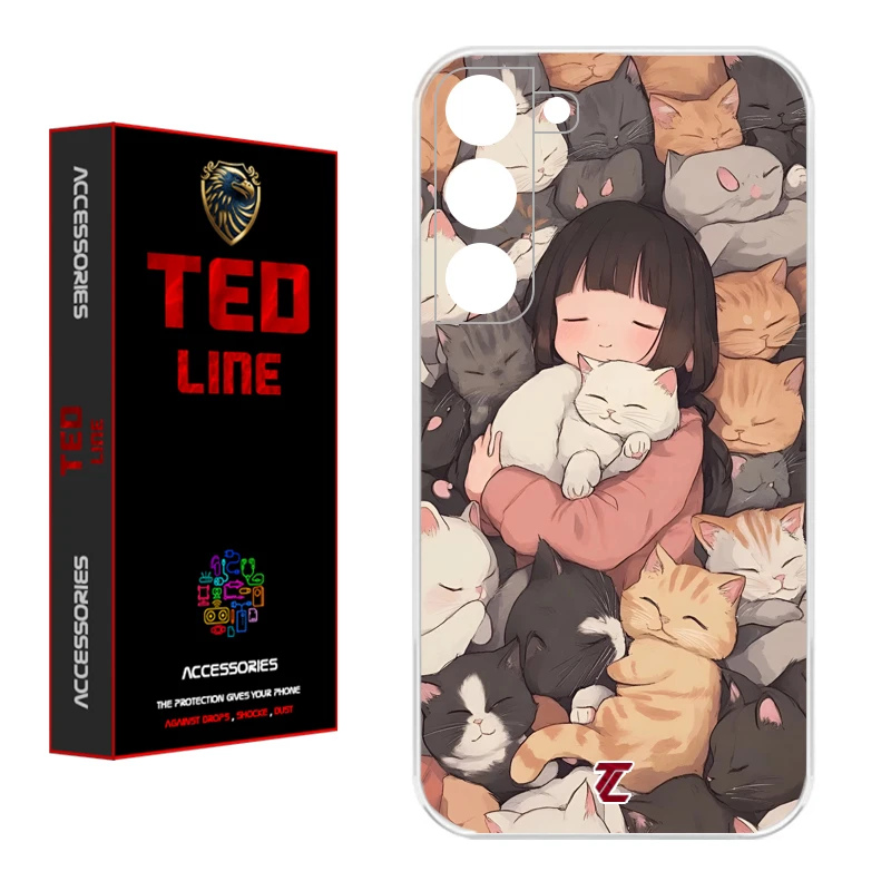 کاور تدلاین طرح گربه کد 1171 مناسب برای گوشی موبایل سامسونگ Galaxy S21 FE
