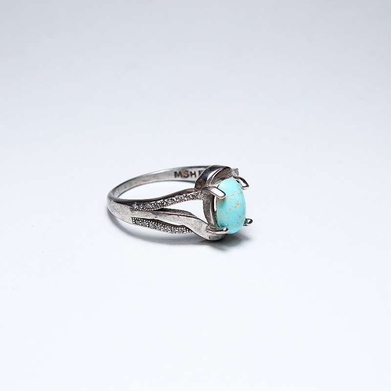 انگشتر نقره زنانه مدل فیروزه کد 012