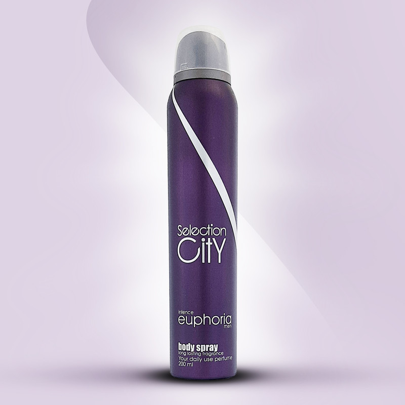 اسپری خوشبوکننده بدن مردانه سلکشن سیتی مدل euphoria men حجم 200 میلی لیتر