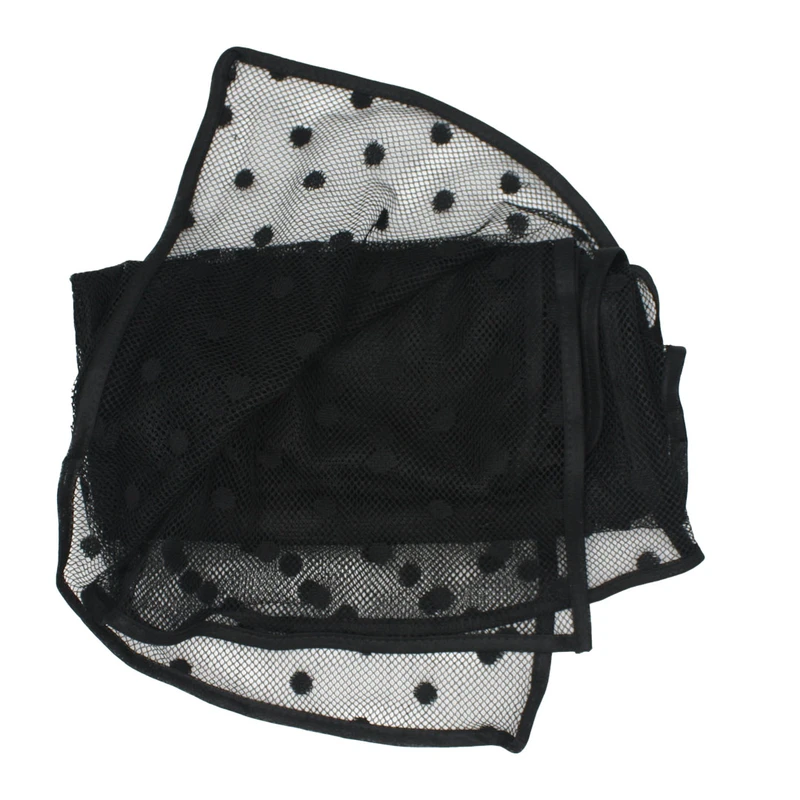 شال زنانه مدل توری توپی خال دار