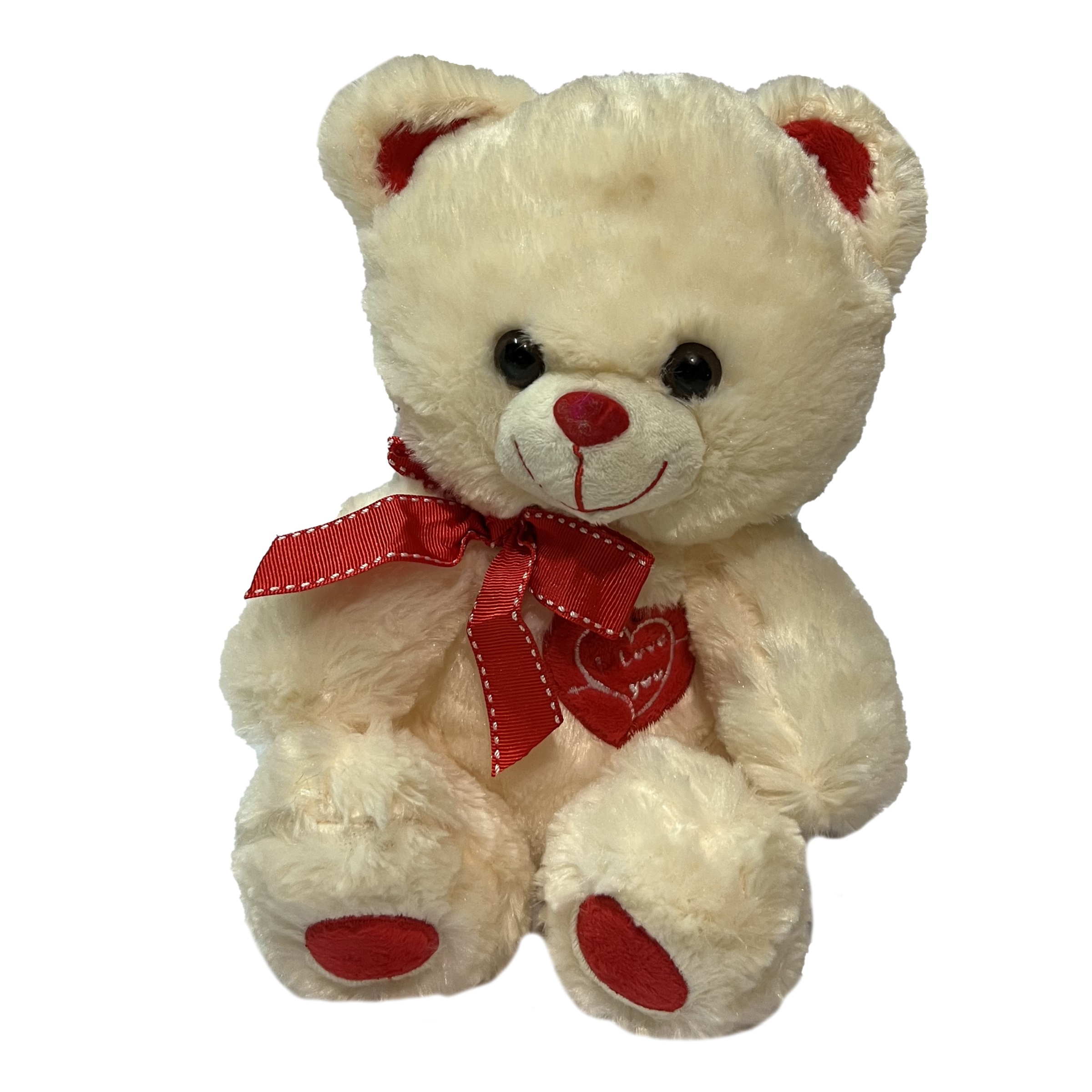 عروسک طرح خرس تدی مدل Heart Teddy Bear کد SZ10/855 ارتفاع 25 سانتی‌متر