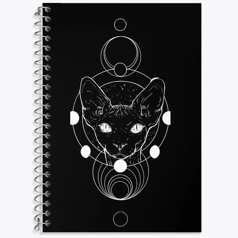 دفتر زبان 50 برگ خندالو مدل سه خط طرح گربه (Cat) کد F1805