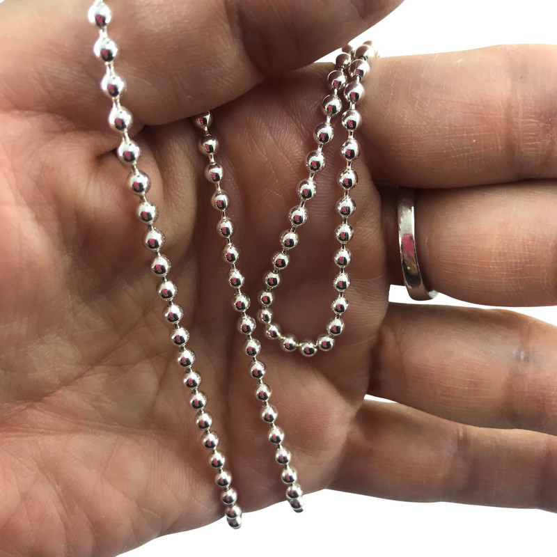 زنجیر نقره مردانه گالری ظهیرالدینی مدل ساچمه ای کد CHM-47 زنجیر نقره مردانه گالری ظهیرالدینی مدل ساچمه ای کد CHM-47