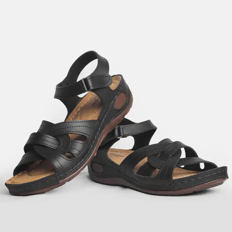 صندل زنانه مدل تیراژه کد 102 رنگ مشکی