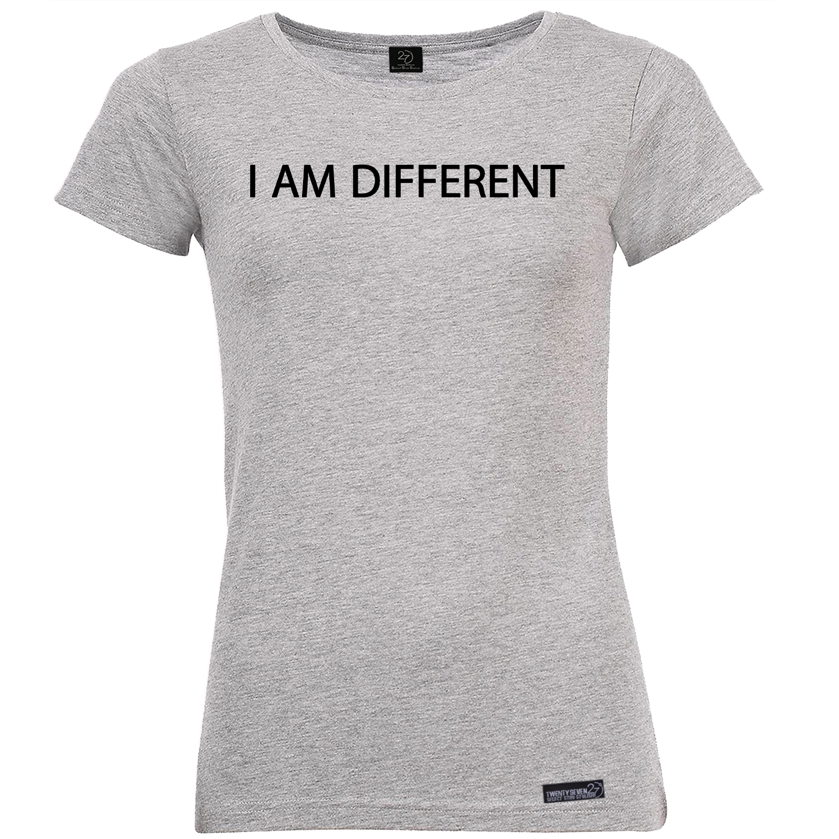 تی شرت آستین کوتاه زنانه 27 مدل I Am Different کد MH966
