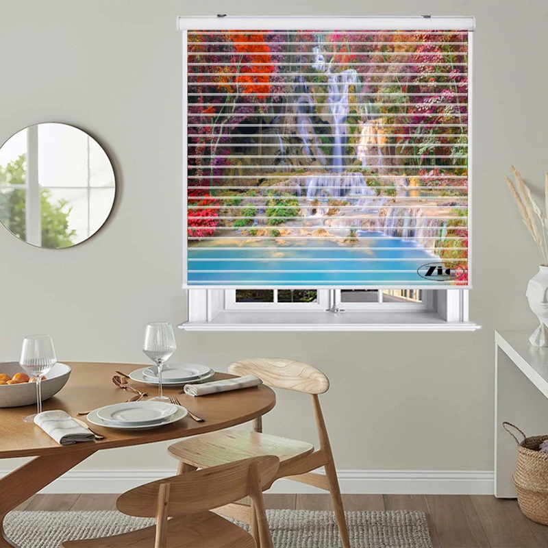 پرده زبرا زیو مدل سیلوئت L-5065 سایز 150x150 سانتی متر