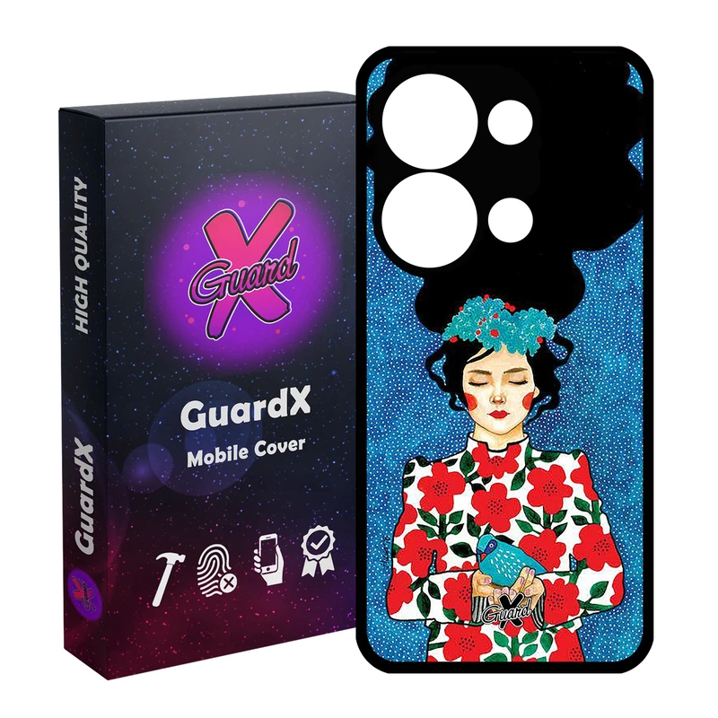 کاور گارد ایکس طرح Girl مناسب برای گوشی موبایل شیائومی Redmi Note 13 Pro 4G / Poco M6 Pro 4G