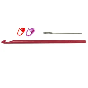  قلاب تریکو بافی مدل G.co-5 کد 5 به همراه سنجاق نشانه گذار بافتنی و سوزن دوخت کاموا مجموعه 4 عددی