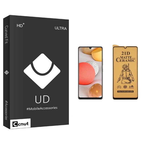 محافظ صفحه نمایش سرامیکی کوکونات مدل UD Black مناسب برای گوشی موبایل سامسونگ Galaxy A42