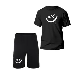 ست تی شرت آستین کوتاه و شلوارک راحتی مردانه مدل TN38 طرح مارشملو