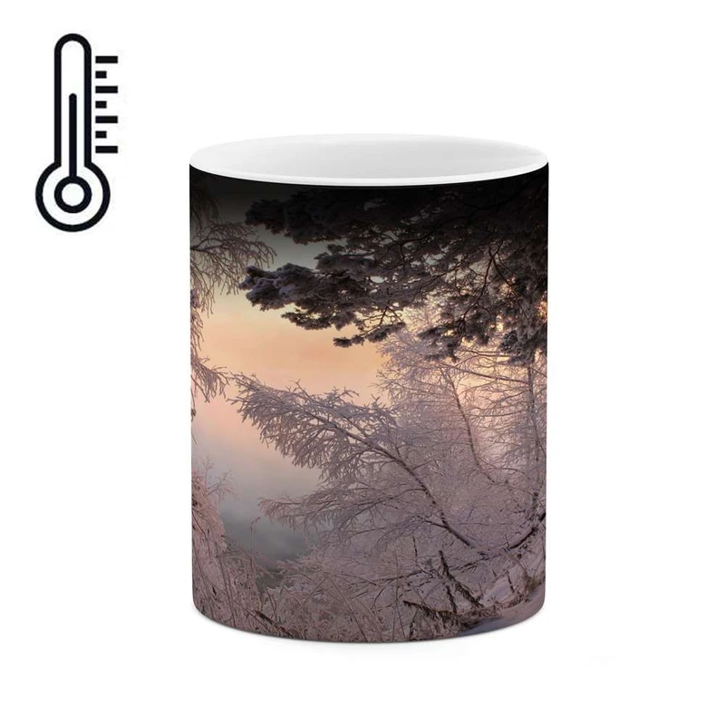 ماگ حرارتی کاکتی مدل منظره برفی کد mgh15022