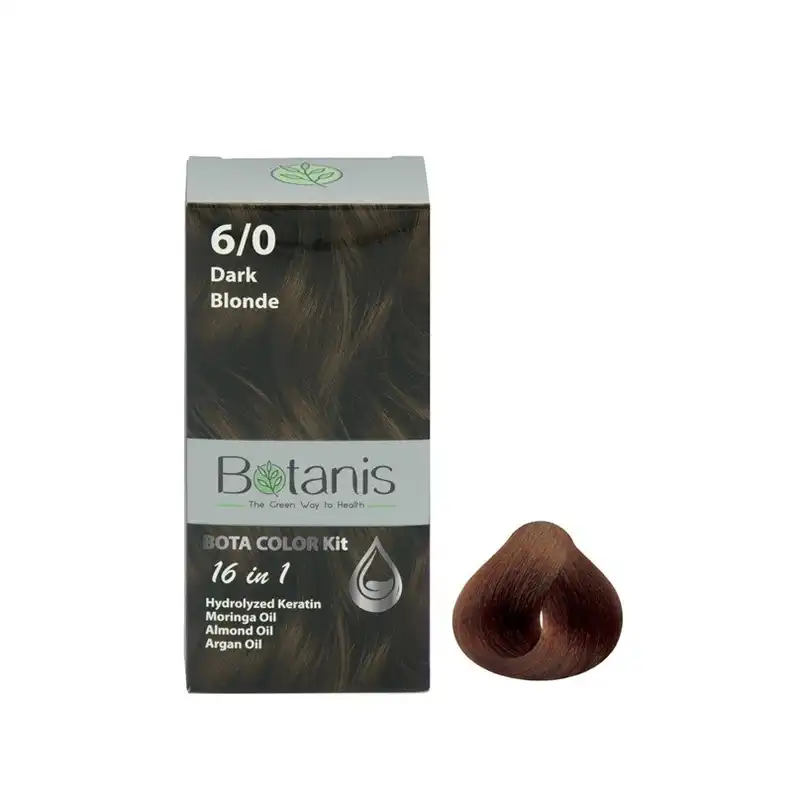 کیت رنگ مو بوتانیس شماره 6.0 حجم 60 میلی لیتر رنگ بلوند تیره