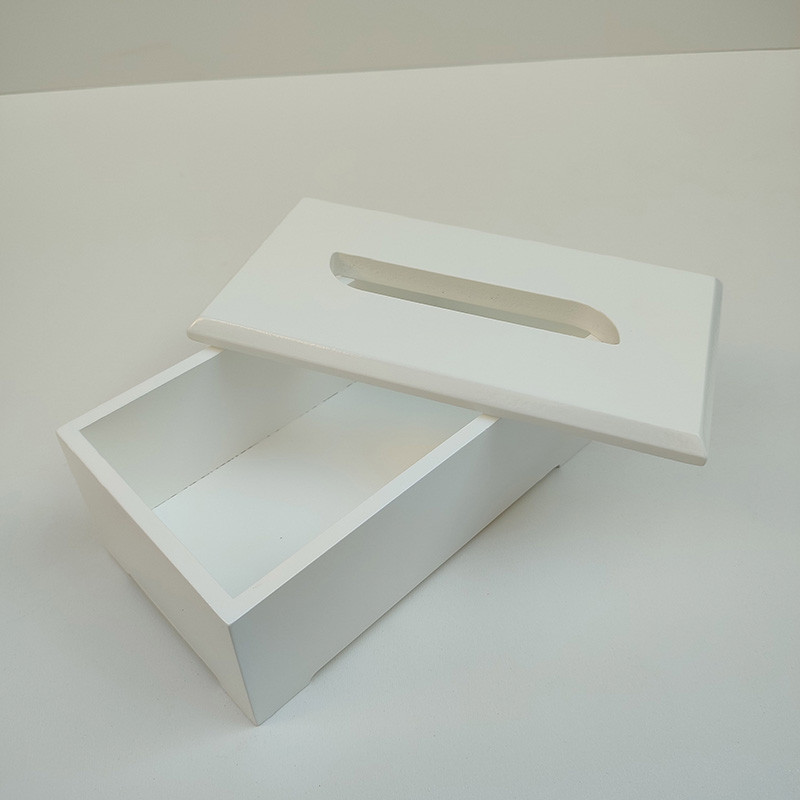 جعبه دستمال کاغذی مدل پایه چوبی درب دار کد 100