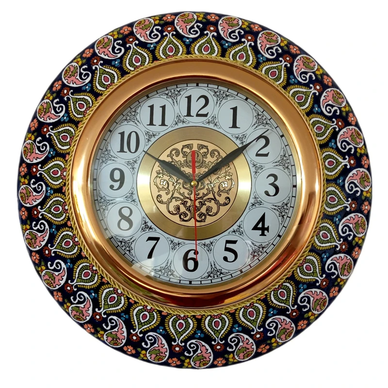 عکس شماره 6 : ساعت دیواری میناکاری کد 01