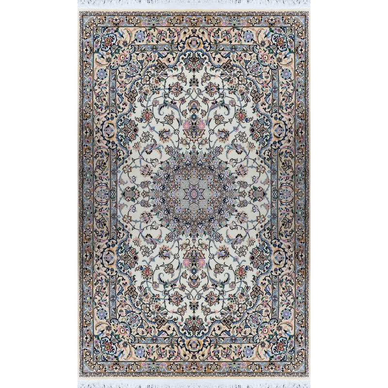 فرش دستبافت 4 متری مدل لچک ترنج نائین 9لا کد 865