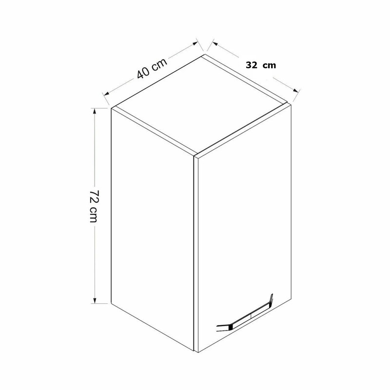 کابینت دیواری فلفور کابینت مدل R - 40 cm