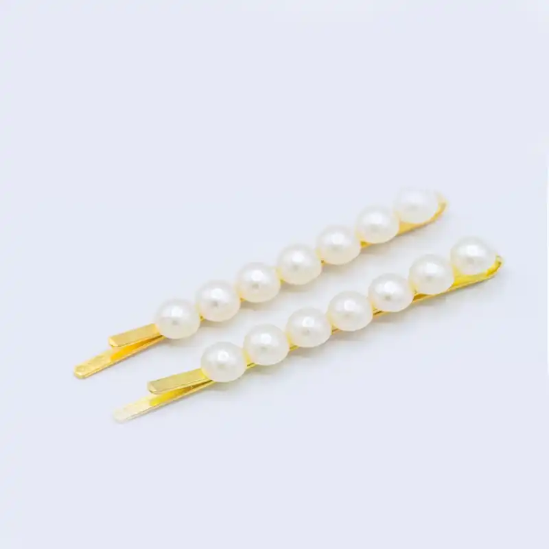 گیره مو دخترانه مدل مرواریدی 5.5 بسته دو عددی