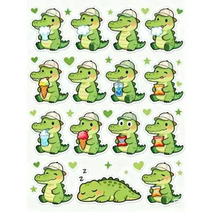 برچسب طرح استیکر تمساح کد 134