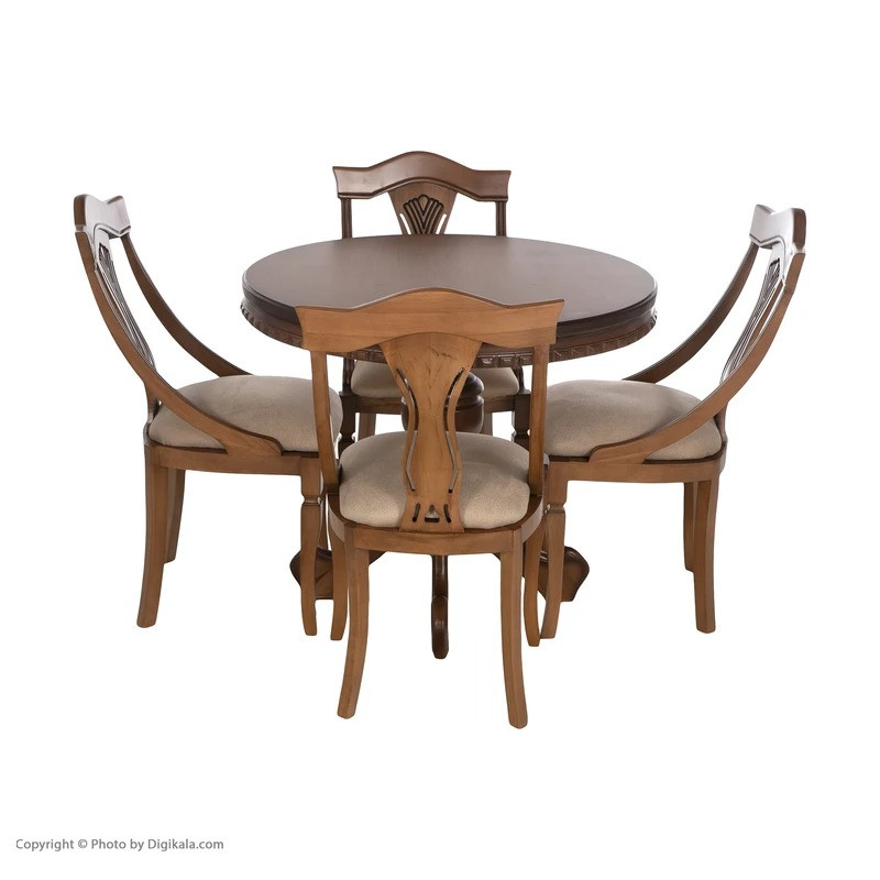 میز و صندلی ناهارخوری 4 نفره مدل گیتاری G004