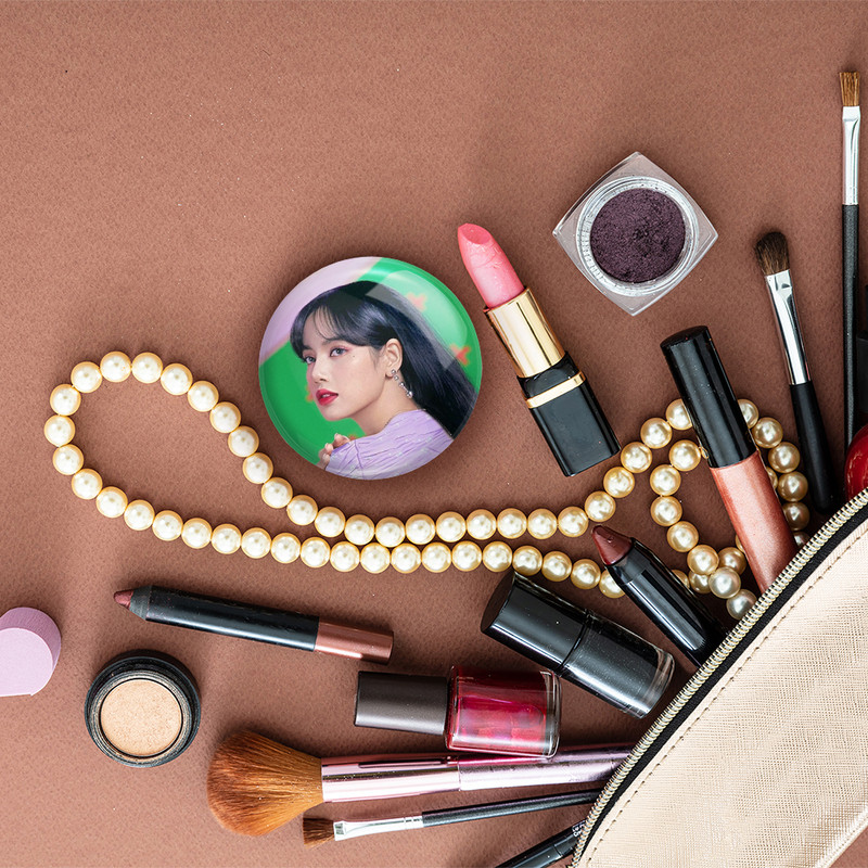 آینه جیبی خندالو مدل لیسا بلک پینک Black Pink  کد 14294