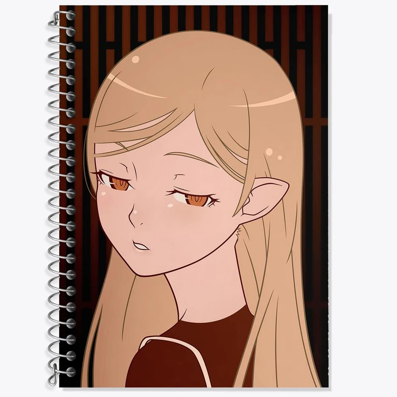 دفتر لغت 50 برگ خندالو مدل شینوبو اوشینو انیمه مونوگاتاری کد 16174