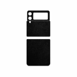 MAHOOT Black-Chamois-Leather Cover Sticker for Samsung Galaxy Z Flip3 5G