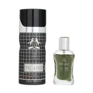عطر جیبی مردانه ریو کالکشن مدل Herald حجم 20 میلی لیتر به همراه اسپری بدن مردانه مدل Picasso حجم 150 میلی لیتر  