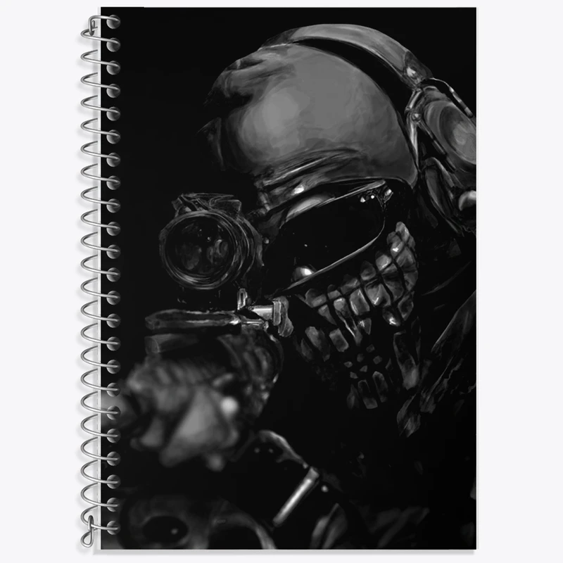 دفتر زبان 50 برگ خندالو مدل سه خط طرح کال اف دیوتی (Call of duty) کد F292