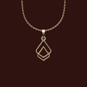 گردنبند طلا 18 عیار زنانه مدوپد مدل هندسی کد W2-1-1015