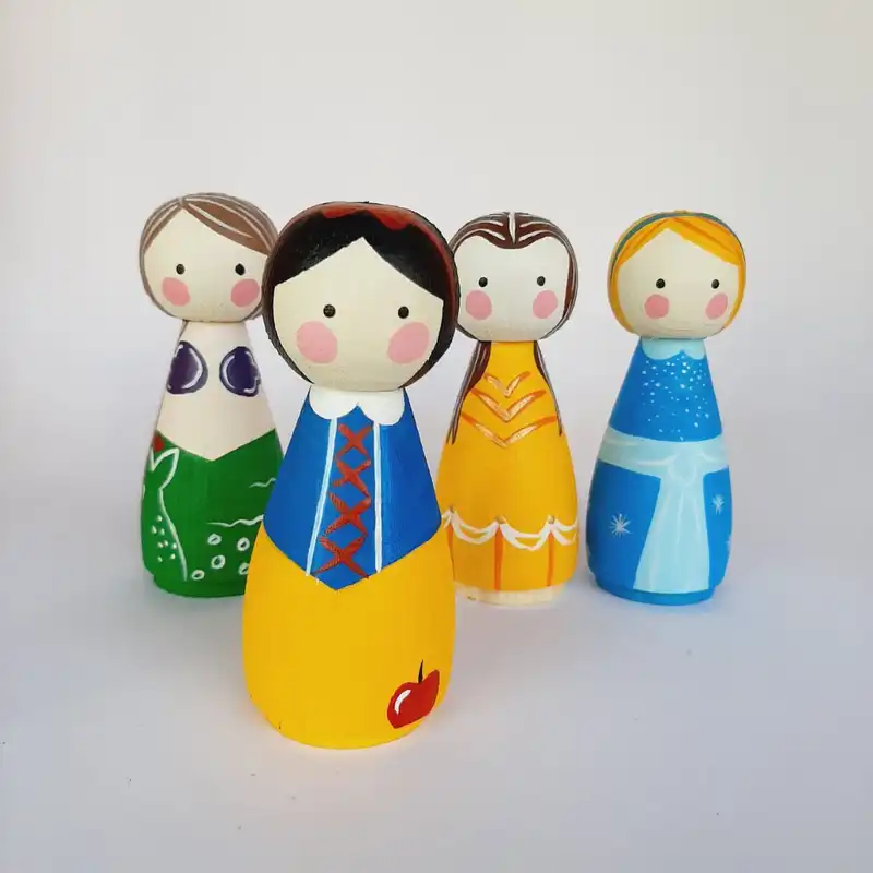 اسباب بازی چوبی مدل پری ها مجموعه 4 عددی