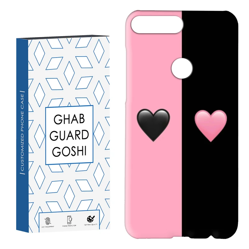 کاور قاب گارد گوشی طرح صورتی مشکی کد Dimo-251 مناسب برای گوشی موبایل هوآوی Y7 2018 / Y7 Prime 2018 / آنر 7C