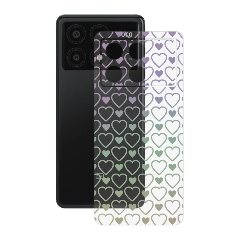 برچسب پوششی ریمکس مدل Clea طرح قلب مناسب برای گوشی موبایل شیائومی Poco X6 Pro