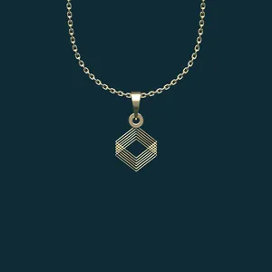 گردنبند طلا 18 عیار زنانه مدوپد مدل هندسی کد BB2-1-1270