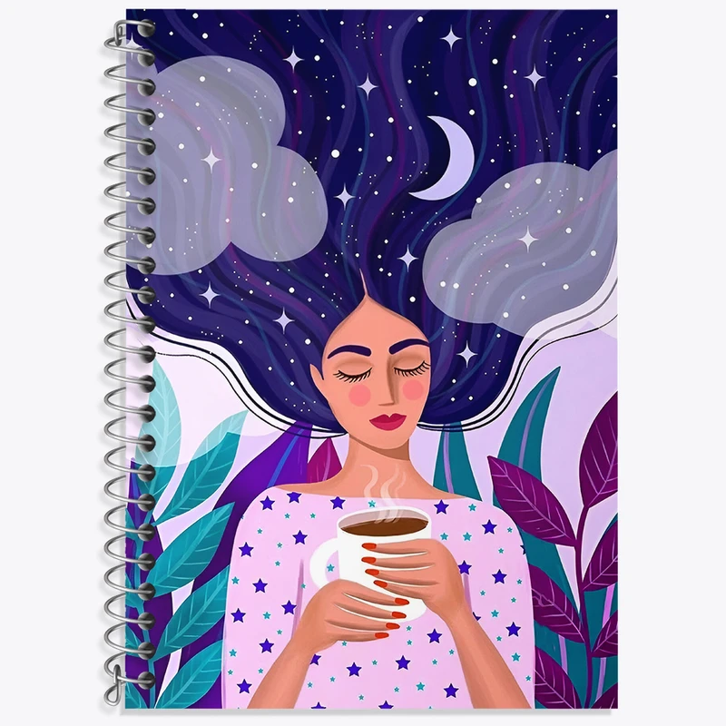 دفتر زبان 50 برگ خندالو مدل دو خط طرح دخترانه کد N4496