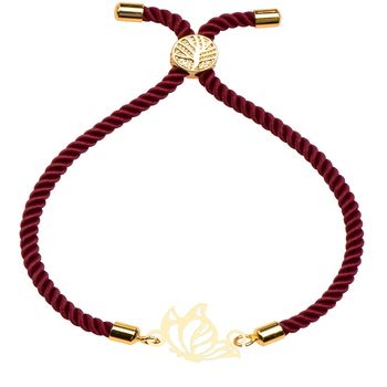 دستبند طلا 18 عیار زنانه کرابو طرح پروانه مدل kr10078