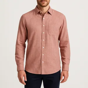 پیراهن آستین بلند مردانه مدل لینن کد 17065331