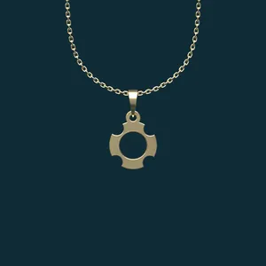 گردنبند طلا 18 عیار زنانه مدوپد مدل هندسی کد BB2-1-1265