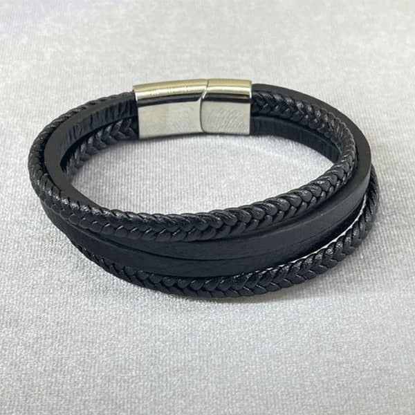مشخصات، قیمت و خرید دستبند مردانه مون بلان مدل چرم ساده کد 900127 | دیجی‌کالا