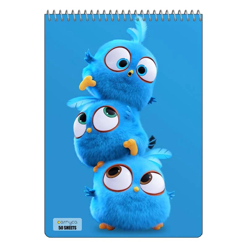 دفتر نقاشی 50 برگ سیمی کارنیکا طرح پرندگان خشمگین The Angry Birds کد 59529